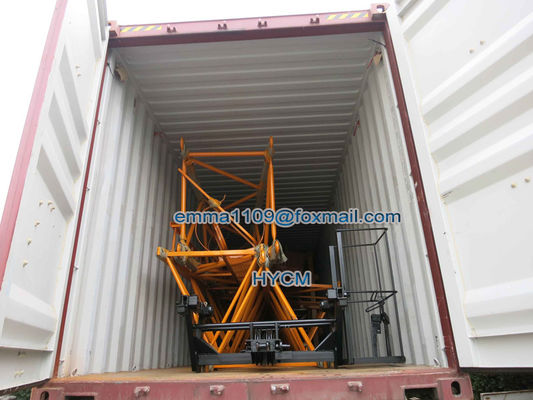 QTZ50(5010) বিড়ালের মাথা টাওয়ার ক্রেন 4 টন ডাবল স্লাইং রপ্তানির জন্য