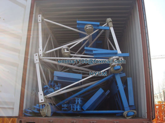 শীর্ষ ফ্ল্যাট টাওয়ার ক্রেন QTP5010 50M বুম লং 5TONS স্পেসিফিকেশন