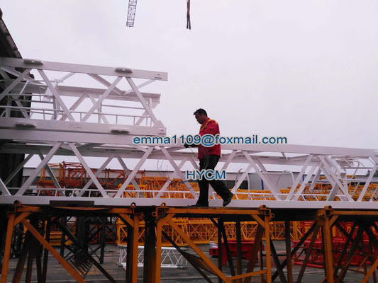 D63-2520 25M জিব বুম লুফিং টাওয়ার ক্রেন 1.2 * 3 মিস্ট সেকশন 6t