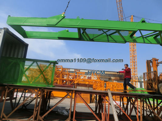 qtz125 টাওয়ার ক্রেন হ্যামার-হেড টাইপ 10tons 6018 60m কেবিন সহ