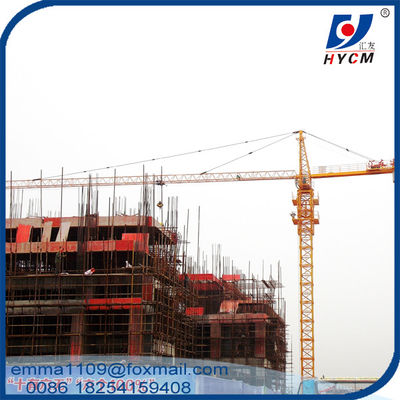 10 টন QTZ160 টাওয়ার ক্রেন চীনা TC6024 মডেল 60m বড় বুম