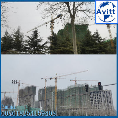 6 টন বাইরের ক্লাইম্বিং টাওয়ার ক্রেন বিল্ডিং নির্মাণ নিরাপত্তা সরঞ্জাম