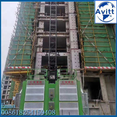 1-4t র্যাক পিনিয়ন নির্মাণ লিফট লিফট মাস্ট সেকশন ক্লাইম্বিং টাইপ