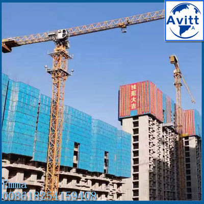 QTZ125 10 টন পোটাইন টেকনোলজি টাওয়ার ক্রেন 65 মিটার ওয়ার্কিং আর্ম